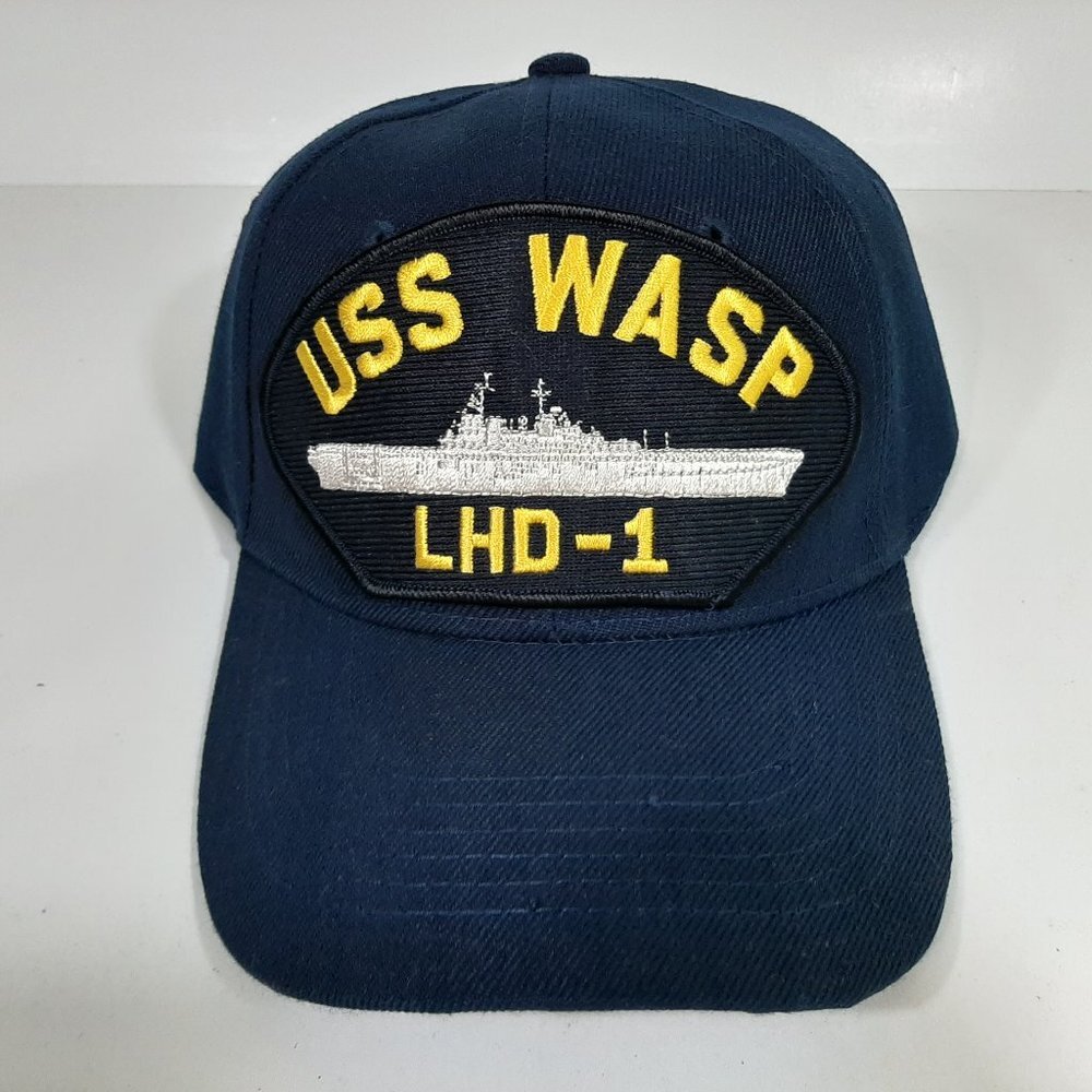 U.S. Navy USS Wasp LHD-1 Men's Hat Cap Navy Blue